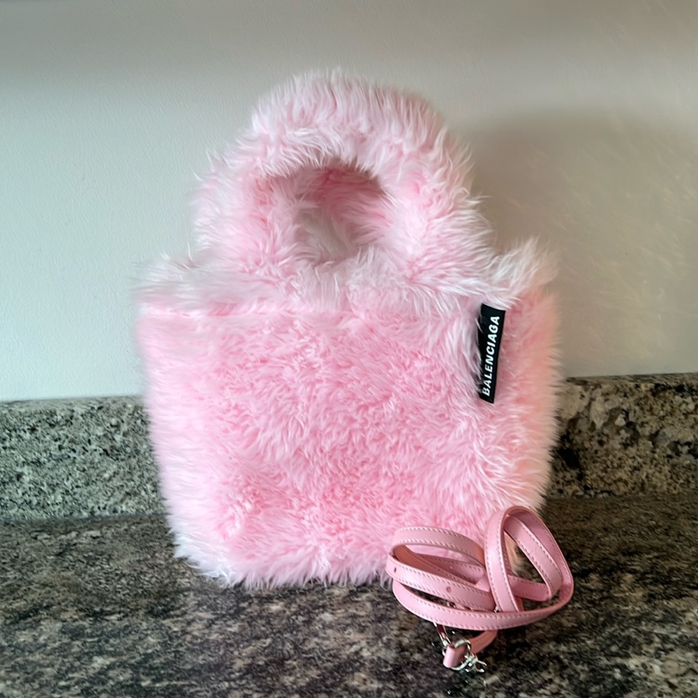 Balenciaga Everyday Tote Faux Fur